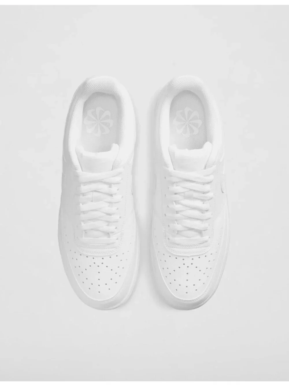 Men's White/White/White  Classic Court Vision Low Next Nature Fashion Sneakers